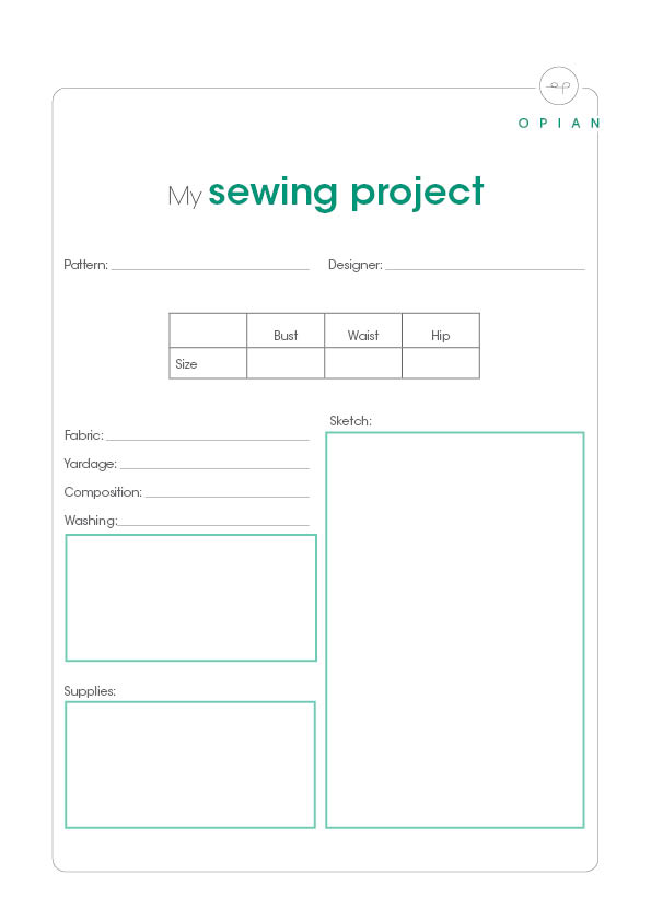 Free download: My sewing projet
